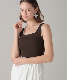 FOREVER 21 | 【2024SS】スクエアネックニットタンク(タンクトップ)