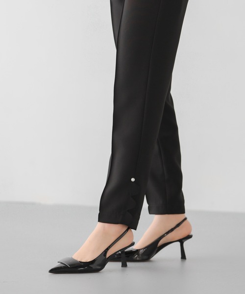 Fit more（フィットモア）の「サイドスカラップパールデコレーションパンツ（その他パンツ・レディース・ネイビー/ブラック/アイボリー/ピンク・PS/S/M）」の14枚目の写真
