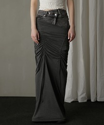 simple project グレースカート SIMPLE PROJECT WRAP A-LINE PLEATED SKIRT – Remold Lab