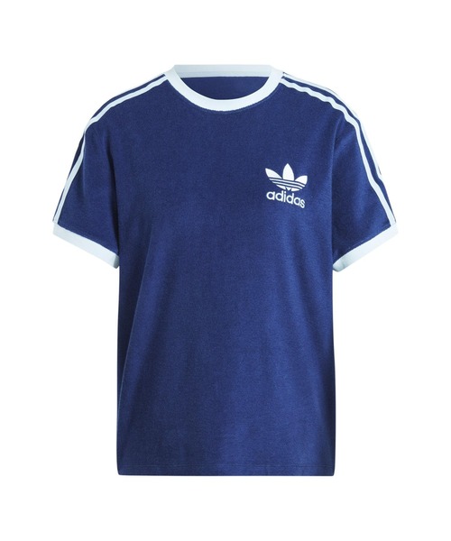 adidas ネイビー 半袖Tシャツ XL ir7465 adidas アディダス W TERRY 3ST TEE ショートスリーブ IR7465
