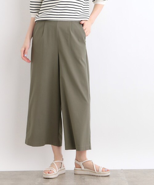 grove(グローブ)の「◆<接触冷感・多サイズ>サマーハイパーストレッチクロップドワイドパンツ(その他パンツ・レディース・ネイビー/ベージュ/カーキ/ブラック/ライトグレー系7・03/02/00/01/04/05)」の9枚目の写真