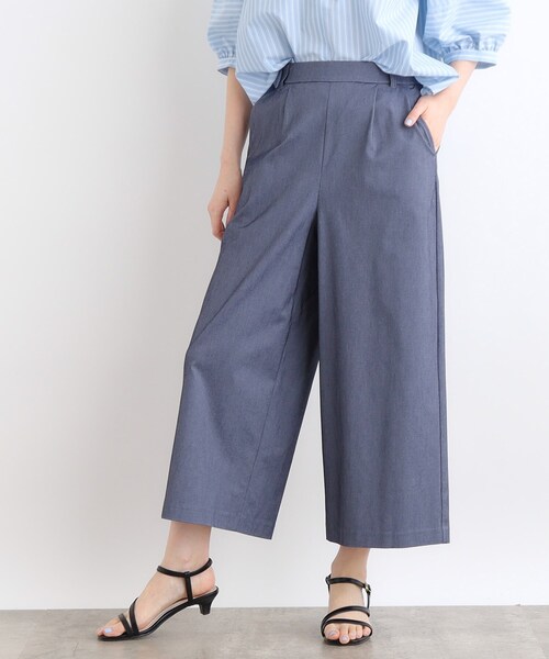 grove(グローブ)の「◆<接触冷感・多サイズ>サマーハイパーストレッチクロップドワイドパンツ(その他パンツ・レディース・ネイビー/ベージュ/カーキ/ブラック/ライトグレー系7・03/02/00/01/04/05)」の10枚目の写真