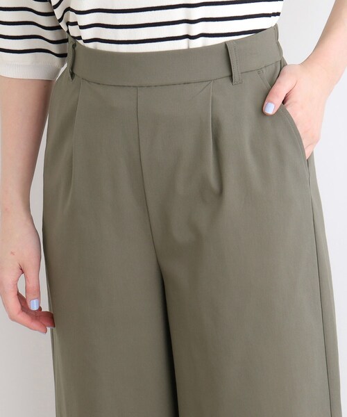 grove(グローブ)の「◆<接触冷感・多サイズ>サマーハイパーストレッチクロップドワイドパンツ(その他パンツ・レディース・ネイビー/ベージュ/カーキ/ブラック/ライトグレー系7・03/02/00/01/04/05)」の7枚目の写真