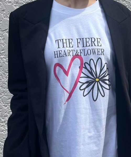 fiere（フィエール）の「ハート×フラワーロンT（Tシャツ/カットソー・レディース・ホワイト・M/L）」の7枚目の写真