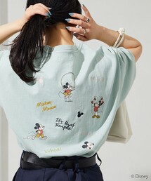 FREAK'S STORE | 限定展開 Disney/ディズニー 別注/Mickey Mouse/刺繍 プリント 半袖 Tシャツ(Tシャツ/カットソー)