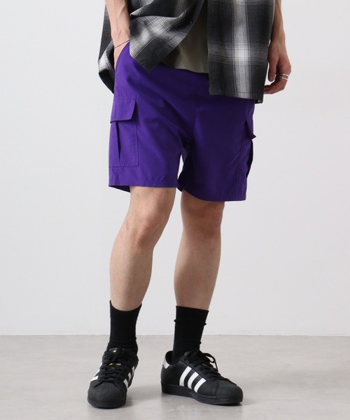 FUNALIVE(ファンアライブ)の「カーゴバルーンパンツ(ハーフ)(カーゴパンツ・メンズ・ブラック/パープル/ネイビー/グレー・M/L/XL)」の4枚目の写真