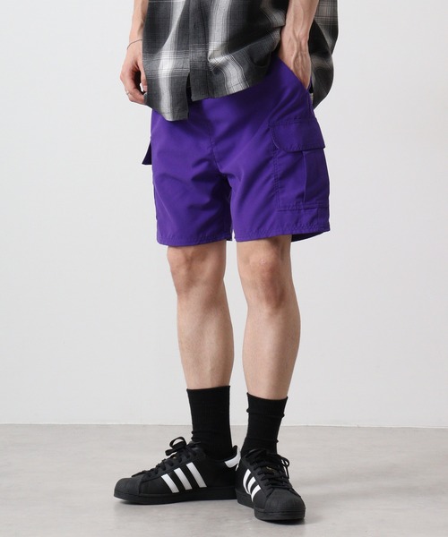 バルーンカーゴソフトバミューダパンツ FOLLOWIN カーゴパンツ 「UNISEX」カモカーゴ8分丈バミューダ