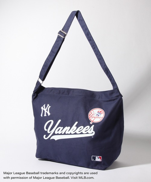 MLB(メジャーリーグベースボール)の「【MLB/メジャーリーグベースボール】キャンバスショルダーバッグ(ショルダーバッグ・メンズ・ネイビー/オフホワイト/ブラック・FREE)」の5枚目の写真
