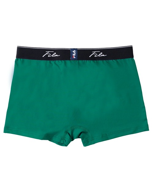 FILA（フィラ）の「FILA フィラ 筆記体 ブランド ロゴ ウエストバンド 前閉じ 立体成型 ストレッチ ボクサーパンツ トランクス 下着 2枚セット セットアイテム（ボクサーパンツ・メンズ・ブラック×グレー/ブラック×グリーン・LL/M/L）」の11枚目の写真