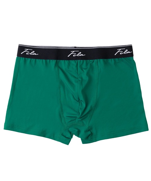 FILA（フィラ）の「FILA フィラ 筆記体 ブランド ロゴ ウエストバンド 前閉じ 立体成型 ストレッチ ボクサーパンツ トランクス 下着 2枚セット セットアイテム（ボクサーパンツ・メンズ・ブラック×グレー/ブラック×グリーン・LL/M/L）」の12枚目の写真