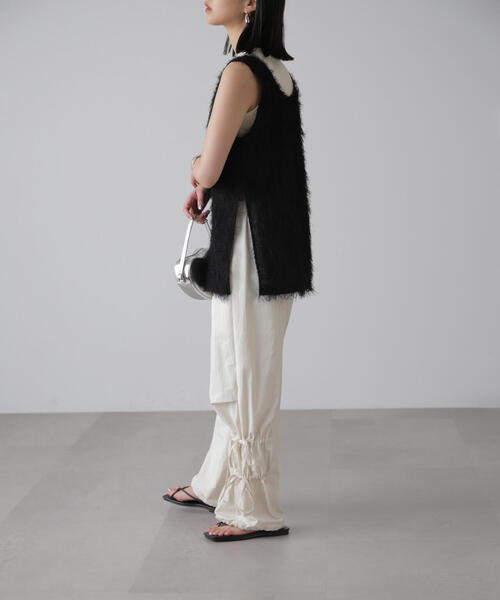 FREE'S MART(フリーズマート)の「◆シャギールーズタンクトップ(シャツ/ブラウス・レディース・グレー/ブラック/ホワイト・FREE)」の4枚目の写真