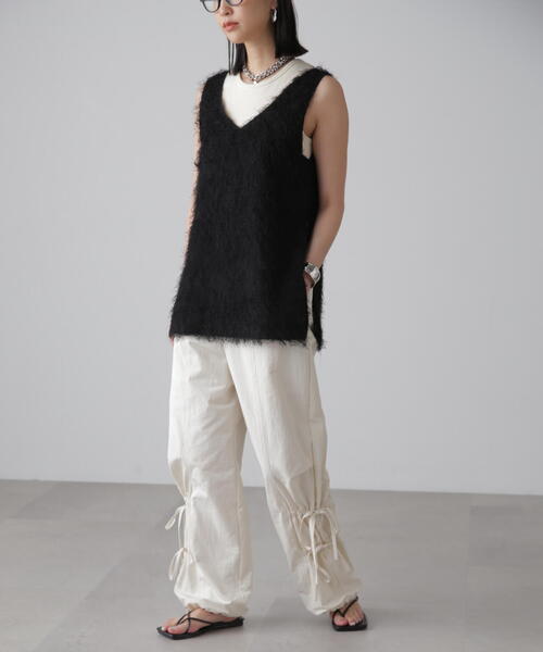 FREE'S MART(フリーズマート)の「◆シャギールーズタンクトップ(シャツ/ブラウス・レディース・グレー/ブラック/ホワイト・FREE)」の5枚目の写真