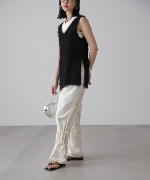 FREE'S MART(フリーズマート)の「◆シャギールーズタンクトップ(シャツ/ブラウス・レディース・グレー/ブラック/ホワイト・FREE)」の6枚目の写真