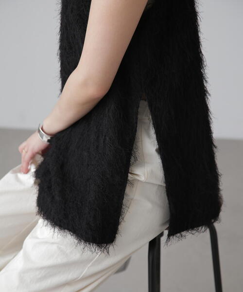 FREE'S MART(フリーズマート)の「◆シャギールーズタンクトップ(シャツ/ブラウス・レディース・グレー/ブラック/ホワイト・FREE)」の11枚目の写真