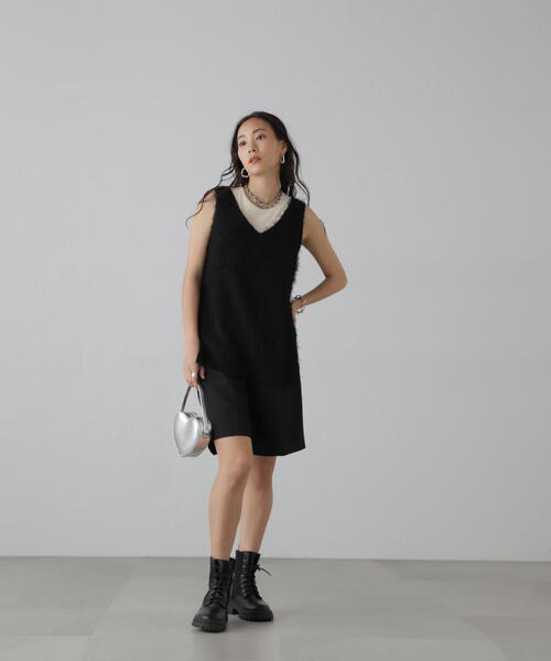 FREE'S MART(フリーズマート)の「◆シャギールーズタンクトップ(シャツ/ブラウス・レディース・グレー/ブラック/ホワイト・FREE)」の13枚目の写真