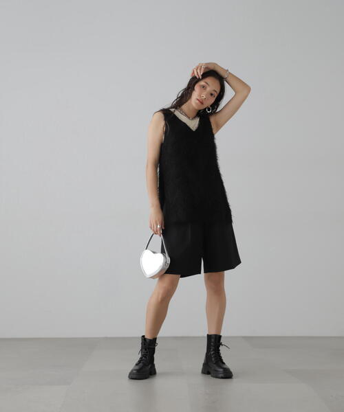 FREE'S MART(フリーズマート)の「◆シャギールーズタンクトップ(シャツ/ブラウス・レディース・グレー/ブラック/ホワイト・FREE)」の14枚目の写真