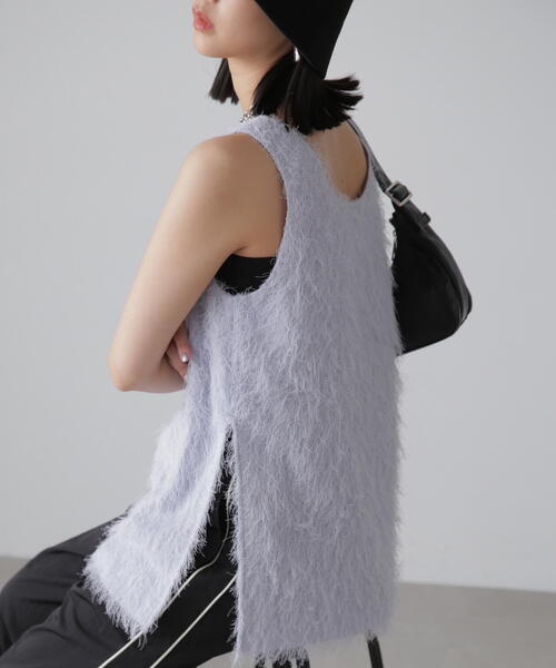 FREE'S MART(フリーズマート)の「◆シャギールーズタンクトップ(シャツ/ブラウス・レディース・グレー/ブラック/ホワイト・FREE)」の20枚目の写真