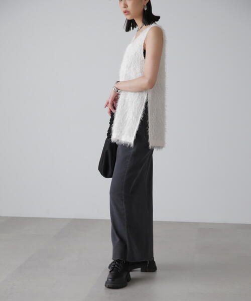 FREE'S MART(フリーズマート)の「◆シャギールーズタンクトップ(シャツ/ブラウス・レディース・グレー/ブラック/ホワイト・FREE)」の17枚目の写真