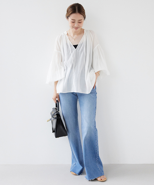 ドゥーズィエムクラス　スモックギャザープルオーバー　ブラウス Deuxieme Classe（ドゥーズィエムクラス）の「*SMOCK ギャザー