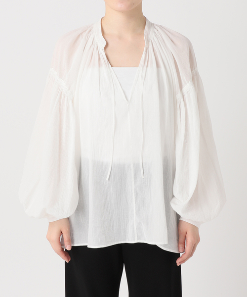 美品 ドゥーズィエムクラス スモックギャザープルオーバー Deuxieme Classe（ドゥーズィエムクラス）の「*SMOCK ギャザー プル