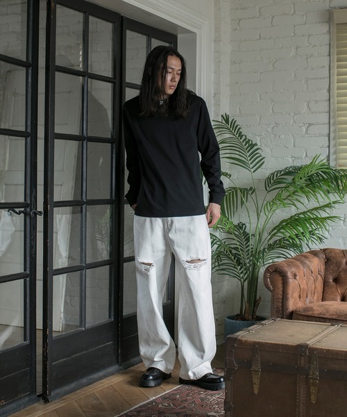 aimoha(アイモハ)の「【aimoha neo】EMBROIDERY CREWNECK SWEATER(スウェット・メンズ・ブラック/ホワイト・0/1/2/3)」の4枚目の写真