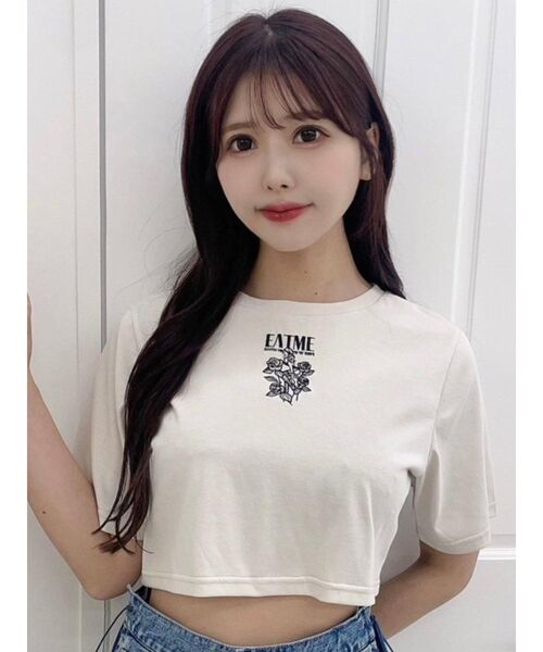 EATME(イートミー)の「フェティッシュグラフィックTシャツ(Tシャツ/カットソー・レディース・ブラック/ブラウン/アイボリー・FREE)」の2枚目の写真
