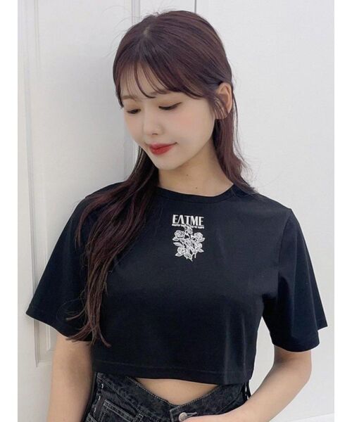 EATME(イートミー)の「フェティッシュグラフィックTシャツ(Tシャツ/カットソー・レディース・ブラック/ブラウン/アイボリー・FREE)」の1枚目の写真