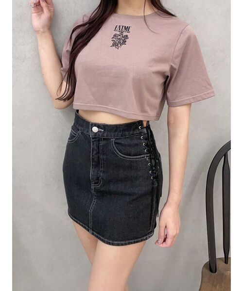 EATME(イートミー)の「フェティッシュグラフィックTシャツ(Tシャツ/カットソー・レディース・ブラック/ブラウン/アイボリー・FREE)」の16枚目の写真