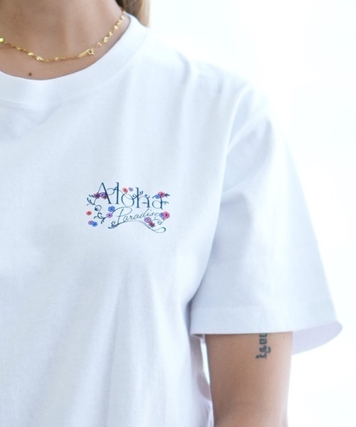 ムラサキスポーツ（ムラサキスポーツ）の「ALOHA PEOPLE/アロハピープル 半袖 Tシャツ バックプリント カーシヴ MOAP24SL003（Tシャツ/カットソー・レディース・ホワイト×グリーン/ホワイト×ブルー・L/M）」の18枚目の写真