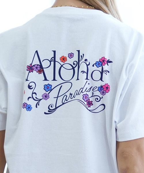 ムラサキスポーツ（ムラサキスポーツ）の「ALOHA PEOPLE/アロハピープル 半袖 Tシャツ バックプリント カーシヴ MOAP24SL003（Tシャツ/カットソー・レディース・ホワイト×グリーン/ホワイト×ブルー・L/M）」の19枚目の写真