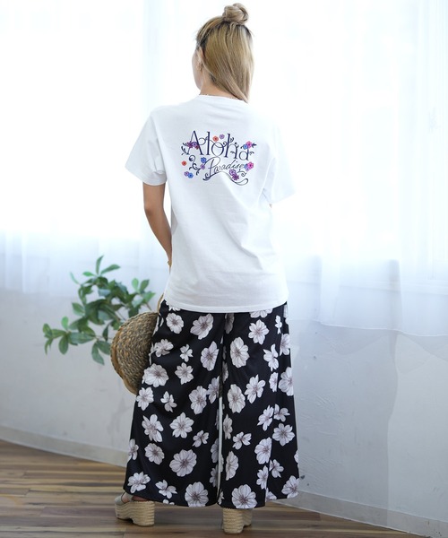 ムラサキスポーツ（ムラサキスポーツ）の「ALOHA PEOPLE/アロハピープル 半袖 Tシャツ バックプリント カーシヴ MOAP24SL003（Tシャツ/カットソー・レディース・ホワイト×グリーン/ホワイト×ブルー・L/M）」の16枚目の写真