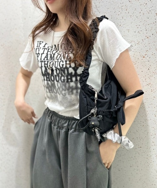 ipugo（イプゴ）の「ipugo/イプゴ シャーリング リボン バッグ（ショルダーバッグ・レディース・シルバー/ブルー/ブラック・FREE）」の11枚目の写真