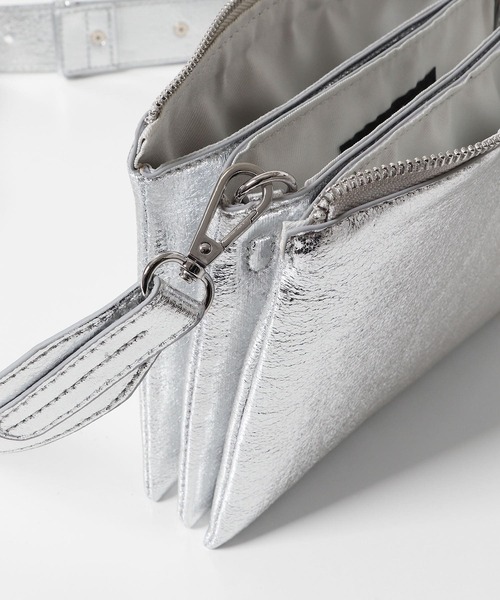 KBF（ケイビーエフ）の「ベローズショルダーBAG（ショルダーバッグ・レディース・ブラック/シルバー/イエロー・ONE）」の13枚目の写真