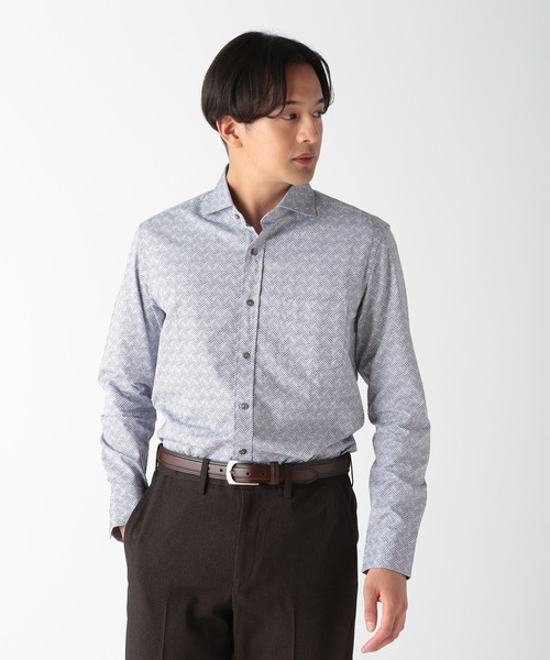 CROWDED CLOSET（クラウデッドクローゼット）の「ランダムコットンジャカードシャツ（シャツ/ブラウス・メンズ・ホワイト系その他/ホワイト/ブルー・03/02/01/04）」の3枚目の写真