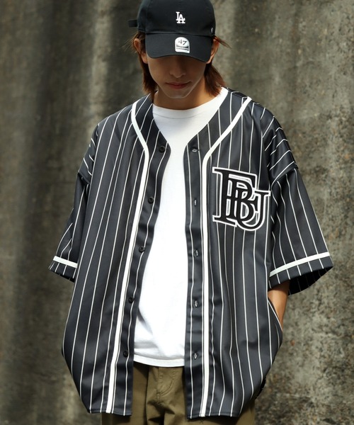FUBU（ フブ）の「【FUBU/フブ】Stripe Baseball Shirts