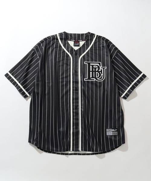 FUBU ベースボールシャツ　XXL 00s FUBU Mesh Pullover Baseball Shirts 黒 L フブ メッシュ