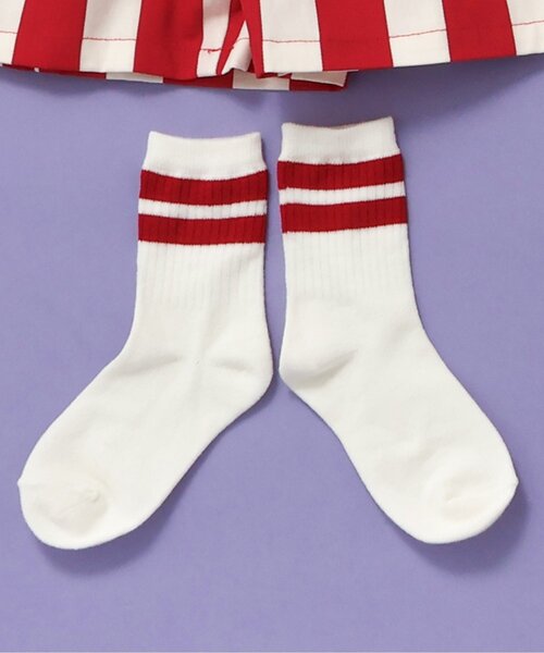 BREEZE（ブリーズ）の「【20周年】HAPPY FO SMILE ソックス（ソックス/靴下・キッズ・オフホワイト/オレンジ/グリーン/ライム/ピンク/ブルー・21/18/15 ）」の2枚目の写真