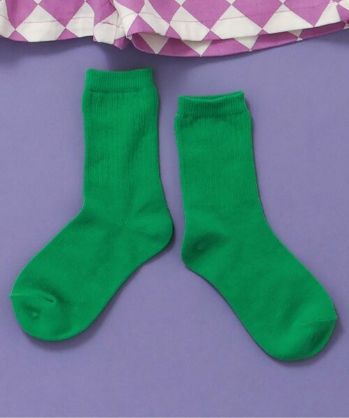 BREEZE（ブリーズ）の「【20周年】HAPPY FO SMILE ソックス（ソックス/靴下・キッズ・オフホワイト/オレンジ/グリーン/ライム/ピンク/ブルー・21/18/15 ）」の4枚目の写真