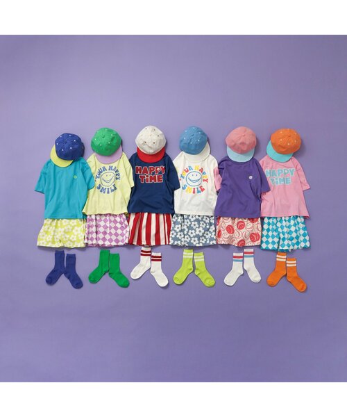 BREEZE（ブリーズ）の「【20周年】HAPPY FO SMILE ソックス（ソックス/靴下・キッズ・オフホワイト/オレンジ/グリーン/ライム/ピンク/ブルー・21/18/15 ）」の19枚目の写真