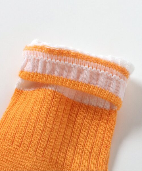 BREEZE（ブリーズ）の「【20周年】HAPPY FO SMILE ソックス（ソックス/靴下・キッズ・オフホワイト/オレンジ/グリーン/ライム/ピンク/ブルー・21/18/15 ）」の8枚目の写真