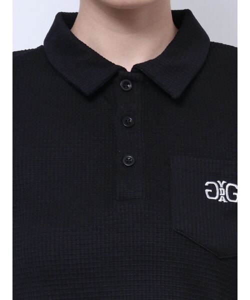 GYDA(ジェイダ)の「Symmetry GYDA ラメembroideryポロトップス(Tシャツ/カットソー・レディース・ブラック/レッド/オフホワイト・FREE)」の12枚目の写真
