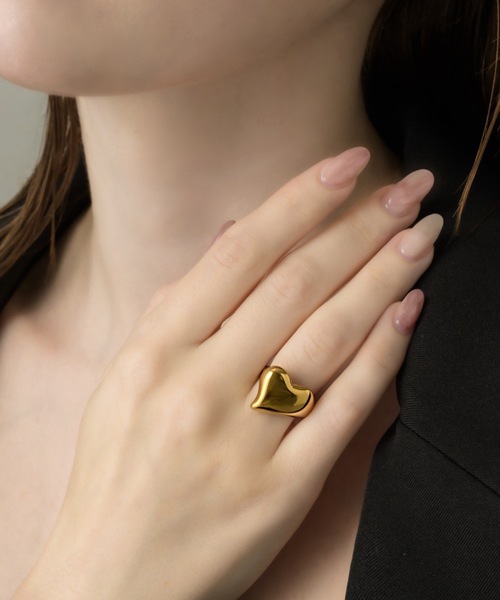 muku(ムク)の「ビッグハートリング(リング・レディース・シルバー/ゴールド・11/13)」の3枚目の写真