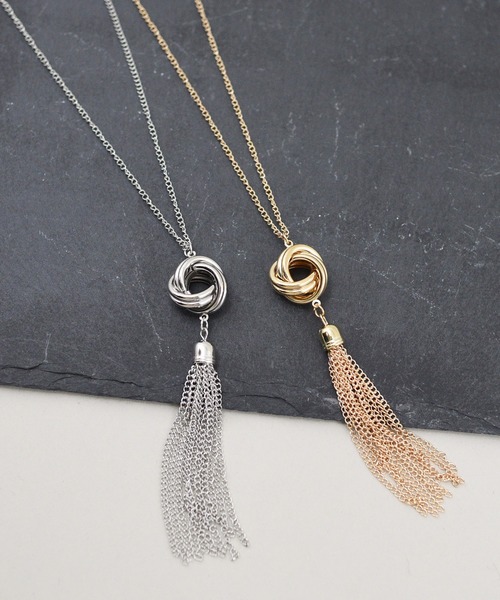 styiro（スタイロ）の「ニッケルフリー チェーンタッセルメタルロングネックレス（ネックレス・レディース・シルバー系2/シルバー/ゴールド系2/ゴールド・FREE）」の5枚目の写真
