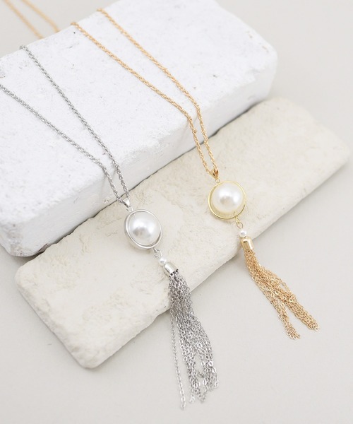 styiro（スタイロ）の「ニッケルフリー チェーンタッセルメタルロングネックレス（ネックレス・レディース・シルバー系2/シルバー/ゴールド系2/ゴールド・FREE）」の6枚目の写真