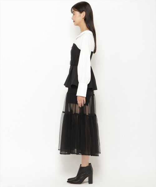 REDYAZEL（レディアゼル）の「シャツドッキングベアワンピース（ワンピース・レディース・ライトグレー/ブラック/ブルー/ブラック系その他5・SMALL/MEDIUM）」の22枚目の写真