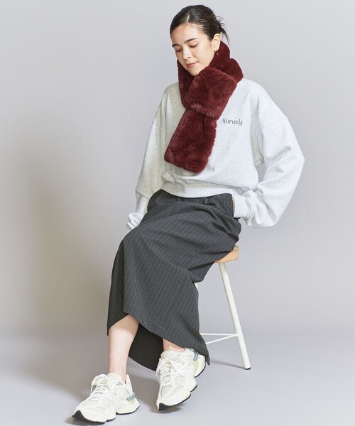 BEAUTY&YOUTH フェイクファーマフラー　　　　　グレー 系 楽天市場】【SALE／40%OFF】フェイクファー マフラー