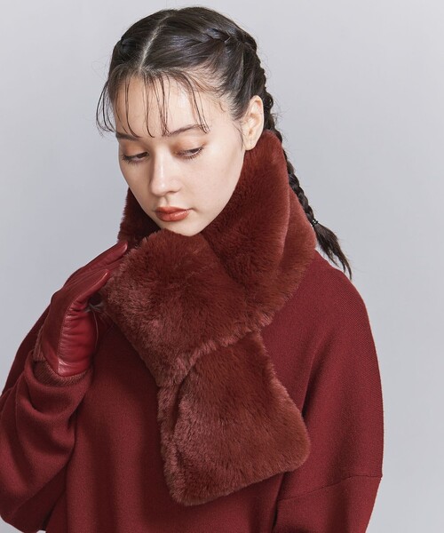 BEAUTY&YOUTH UNITED ARROWS(ビューティーアンドユースユナイテッドアローズ)の「フェイクファー マフラー(マフラー・レディース・ワインレッド/グレー/ナチュラル・FREE)」の10枚目の写真