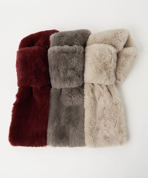 BEAUTY&YOUTH UNITED ARROWS(ビューティーアンドユースユナイテッドアローズ)の「フェイクファー マフラー(マフラー・レディース・ワインレッド/グレー/ナチュラル・FREE)」の22枚目の写真