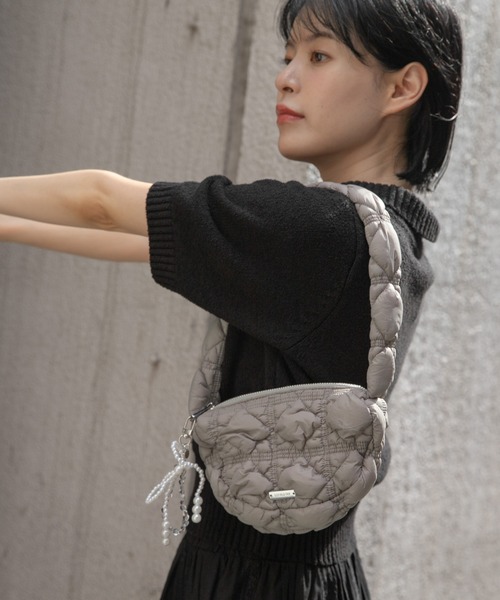 3.3 Field Trip （3.3フィールドトリップ）の「3.3 Field Trip／パフショルダーバッグ（ショルダーバッグ・レディース・ブラック/アイボリー/グレー・ONE SIZE）」の14枚目の写真