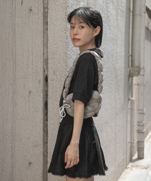 3.3 Field Trip （3.3フィールドトリップ）の「3.3 Field Trip／パフショルダーバッグ（ショルダーバッグ・レディース・ブラック/アイボリー/グレー・ONE SIZE）」の16枚目の写真